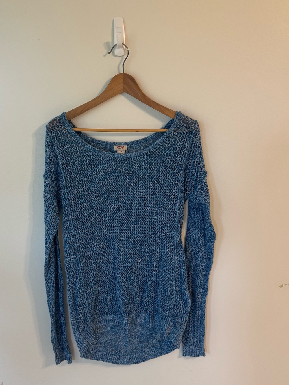 Mossimo Supply Co. Light Blue Scoop Neck Knit Sweater